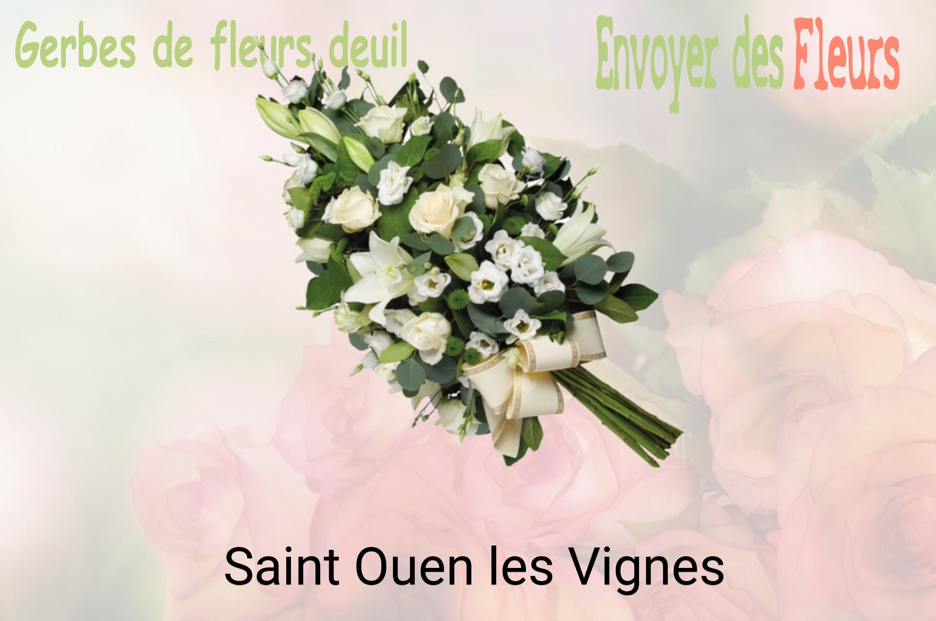 Gerbe de fleurs de deuil livrée à Saint-Ouen-les-Vignes